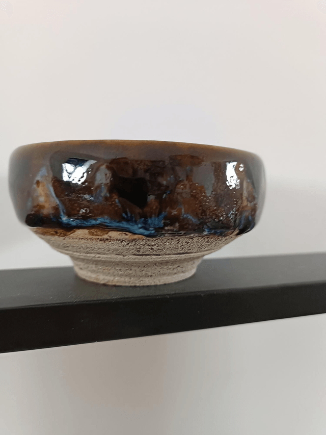 vendu Bol  évasé plat brun 