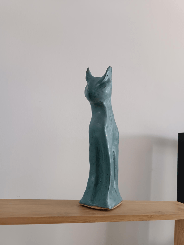 Chat bleu vert mat
