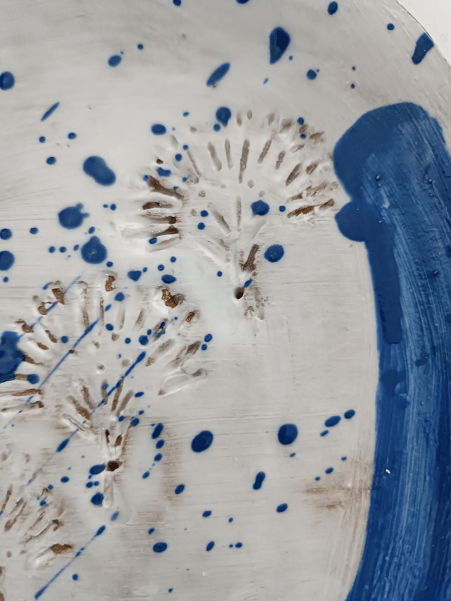 Bleu blanc grès roux Ginko 