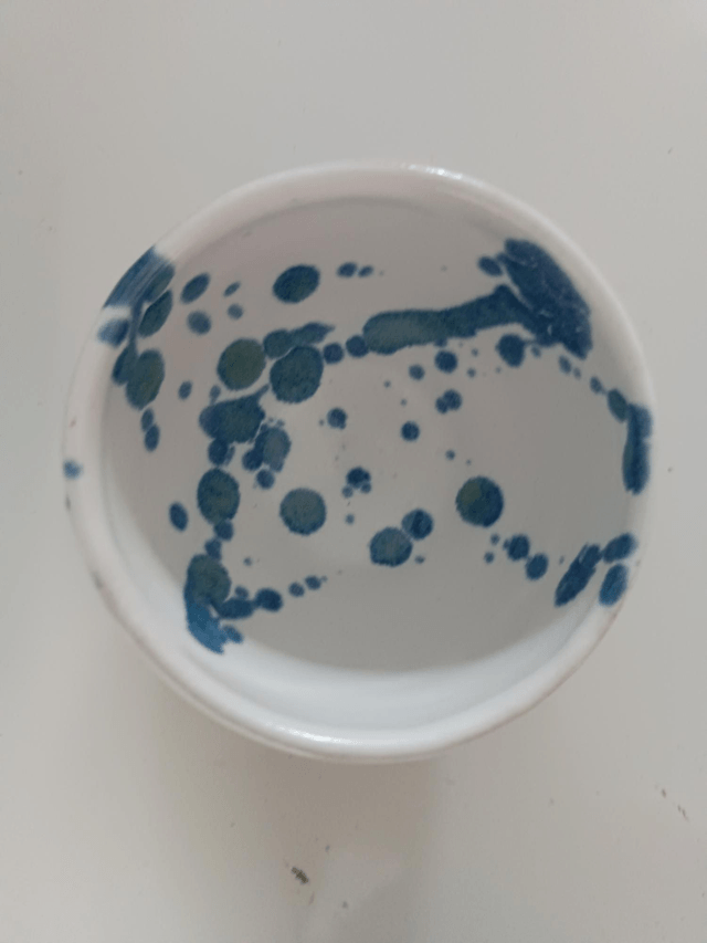 Bol tacheté bleu blanc 