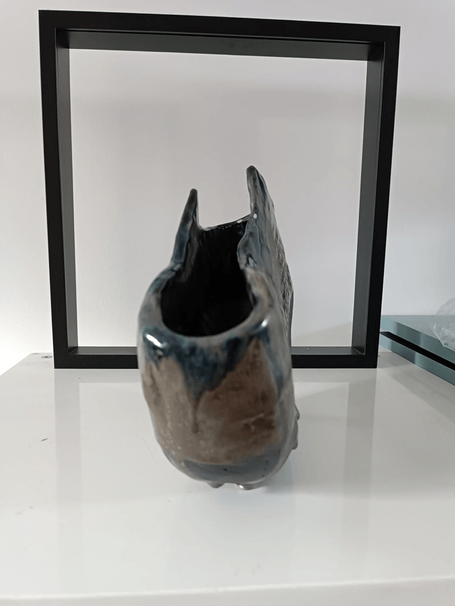 Ikebana vase grès noir 