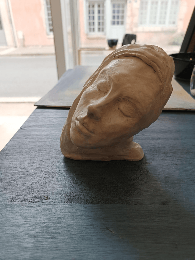 Sculpture visage patine