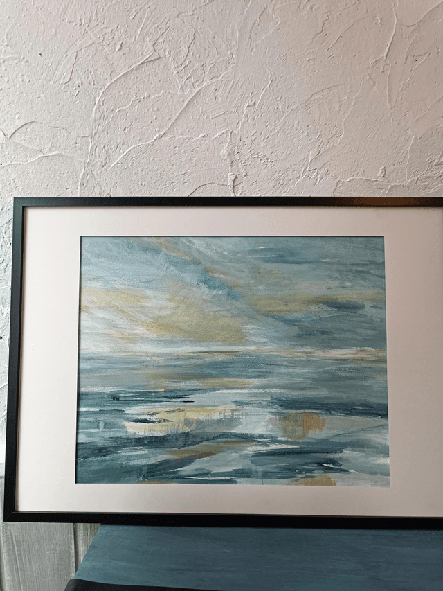 Paysage bleu