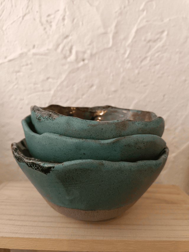 Ensemble 3 bols bi-colore 